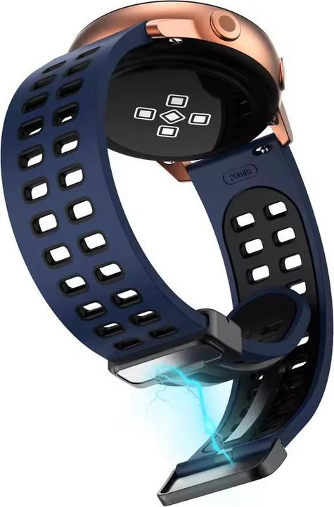 Immagine prodotto Cbx Pure Silikon Uhrenarmband mit magnetischer Faltschliesse 22mm (22 mm, Silicone)