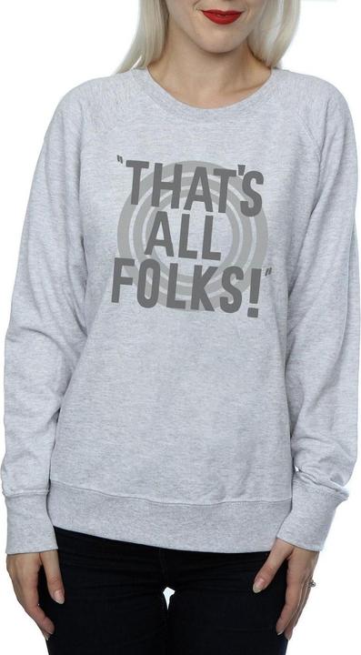 Produktbild Looney Tunes That's All Folks Text Sweatshirt (L)