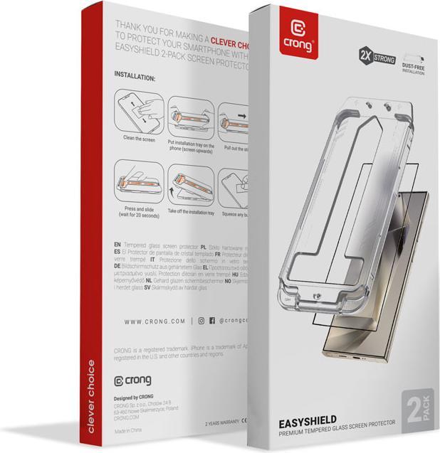 Image du produit Crong EasyShield 2-Pack - Verre trempé Samsung Galaxy S24 (2 pièces) (2 pièce(s), Galaxy S24)
