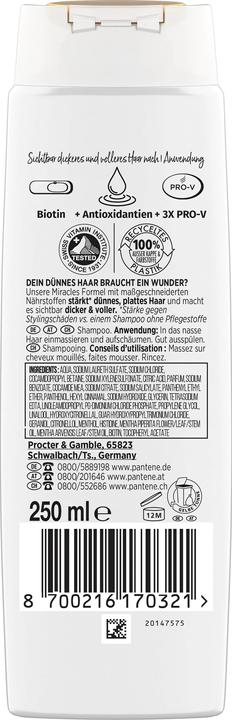 Produktbild Pantene Miracles Lift & Volume (250 ml, Flüssiges Shampoo)