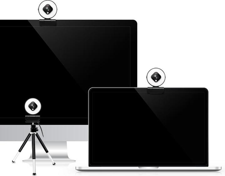 Actual product image LogiLink UA0384 Webcam LL1 Stream, USB 2.0, HD 1920x1080, 76 degree, black (2.10 Mpx)
