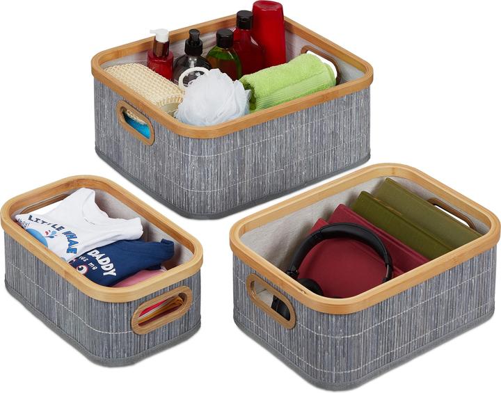 Relaxdays 3x storage basket