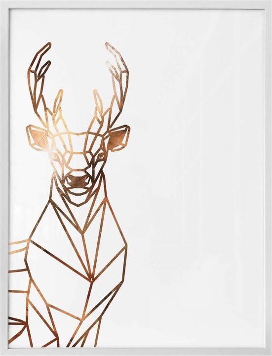 Image du produit Trenddeko Cerf origami - aspect cuivre (40 x 50 cm)