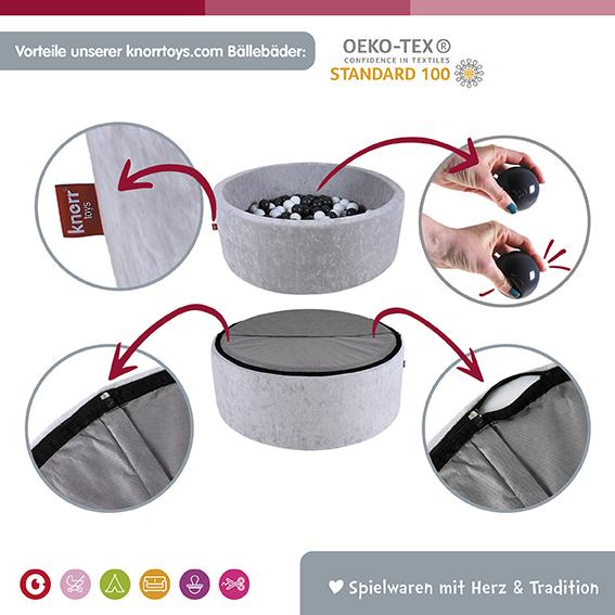 Immagine prodotto Knorrtoys Palline da bagno morbide - "Cosy geo grey" 300 palline softcolor