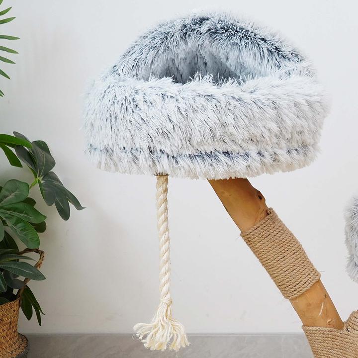 Produktbild Fudajo Designer-Kratzbaum (80 cm, Creme, Grau)