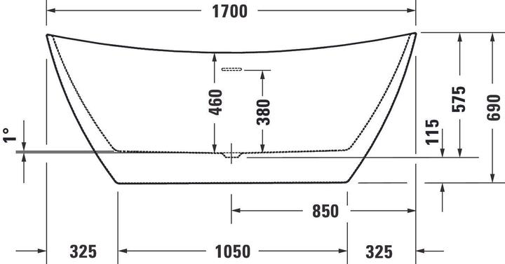 Produktbild Duravit DuraVato Badewanne (250 l, 170 cm, 71 cm)