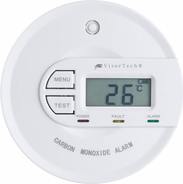 Actual product image VisorTech Carbon monoxide detector with 10-year sensor & display