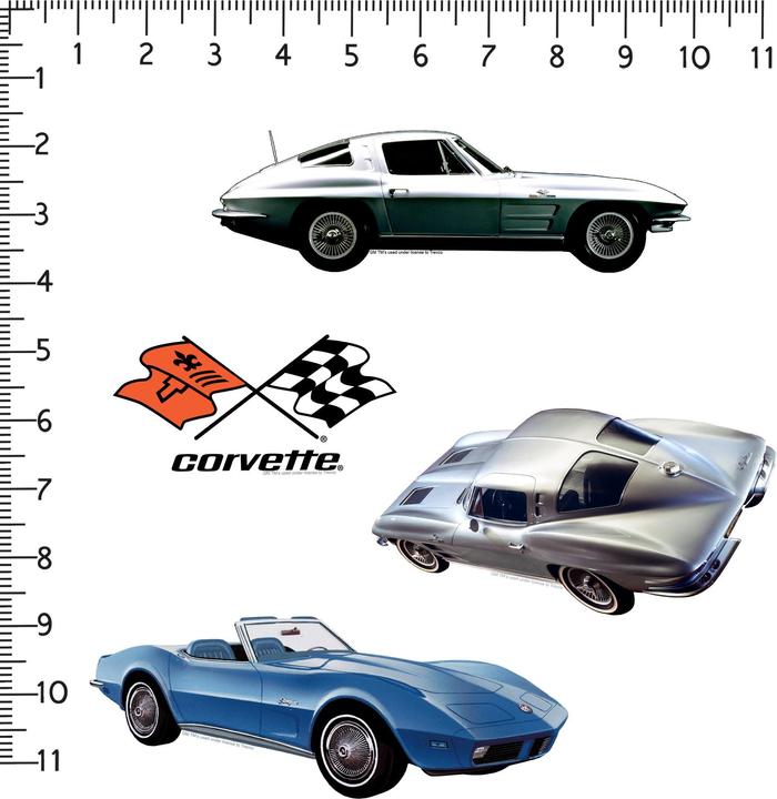 Actual product image Chevrolet Corvette Deluxe Stickers (Pack of 50)