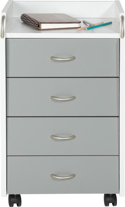 Image du produit Inter Link Container PRINTI Container sur roulettes Printi blanc-gri (40 x 65 x 36 cm)