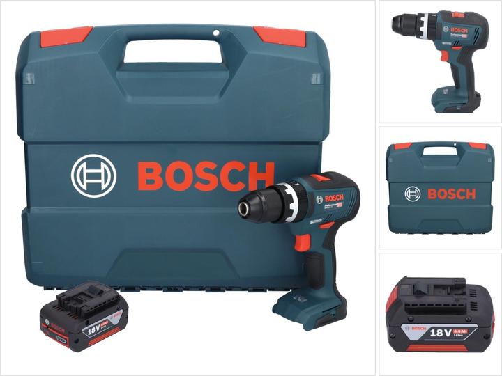 Productafbeelding Bosch Professional Bosch GSB 18V-55 Professional accu klopboormachine 18 V 55 Nm Borstelloos + 1x Accu 4.0 Ah + Koff (Oplaadbare batterij)