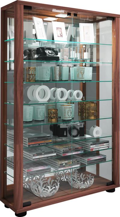 Actual product image VCM Collectors' Display Cabinet Floor Standing Glass Display Cabinet Glass Shelf Display Cabinet Glass (59 x 18 x 91 cm)