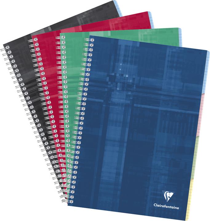 Produktbild Clairefontaine Spiralheft mit Register (A4, Kariert, Harter Einband)