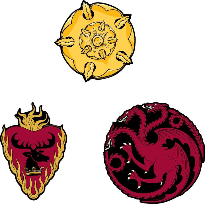 Game of Thrones Hauswappen Aufkleber Deluxe 50erPack Vinyl