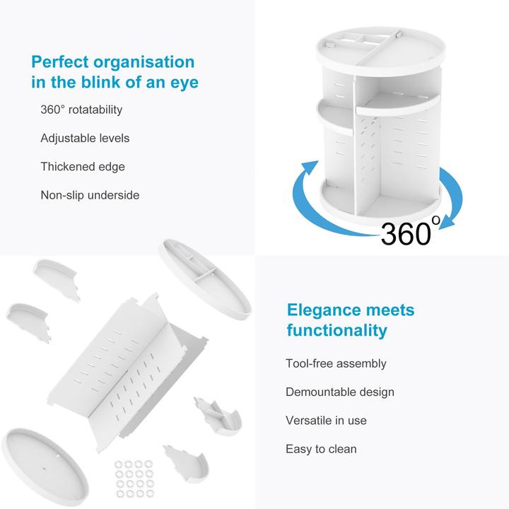 Image du produit Intirilife Organiseur de maquillage 360 degrés