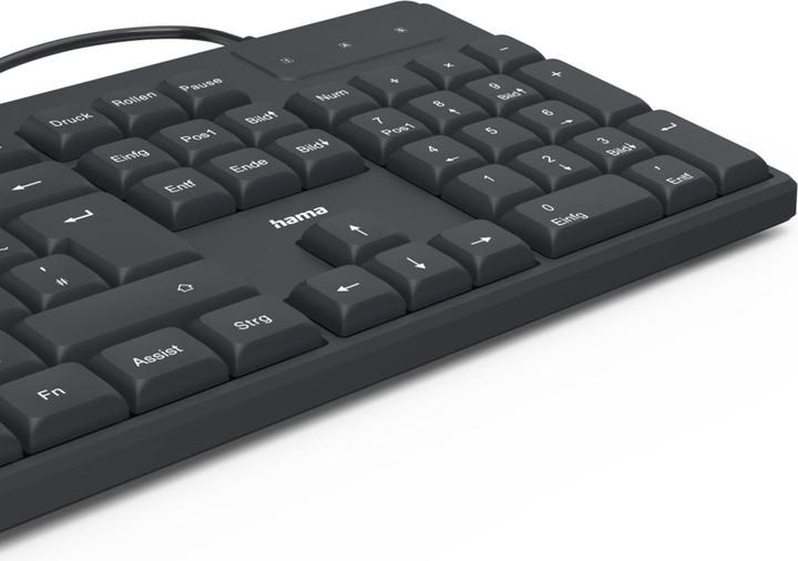 Actual product image Hama 173052 Keyboard CK-200, DE Black (DE, Cable)
