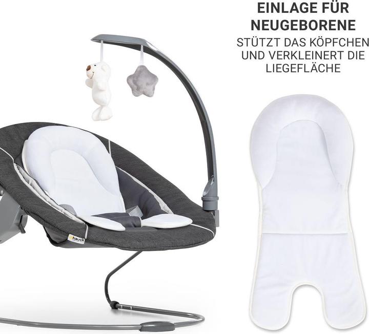 Actual product image Hauck Hochstühle Alpha Plus Black 4-tlg. Newborn Set Deluxe (Highchair)