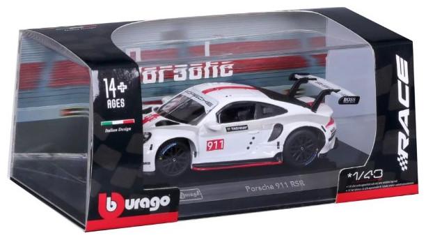 Produktbild Bburago 18-38302 - RACING - PORSCHE 911 RSR - 1:43
