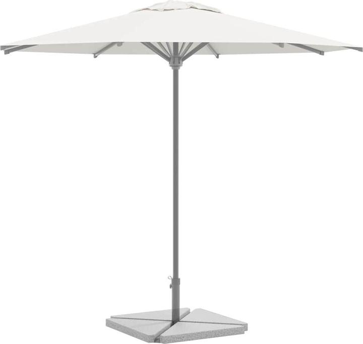Actual product image VidaXL Parasol weight plates 4 pcs. Grey granite triangular 14 kg