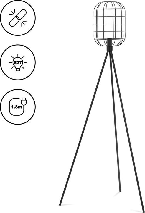 Immagine prodotto Uniprodo Stehlampe offener Gitterschirm 40 W E27 Höhe 163 cm Stehleuchte Standleuchte (E27)