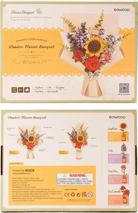 Produktbild Robotime Modellbausatz 'BLUMENSTRAUSS'
