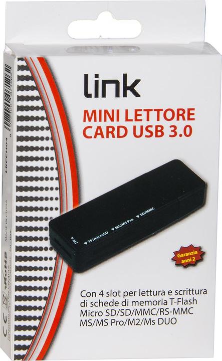 Produktbild Card Reader Esterno USB 3.0 Bk Microdsd/Sd/Mmc/Ms/Mspro/Msdual (USB)