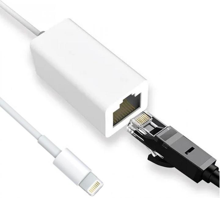 Actual product image PowerGuard Network Cable Adapter (Lightning, RJ45)