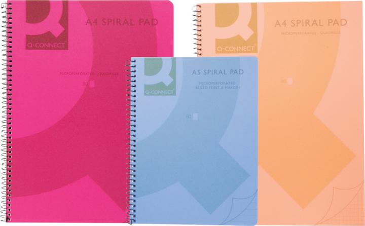 Actual product image Q-Connect Spiral magazine (A4, Checked, Hardcover)