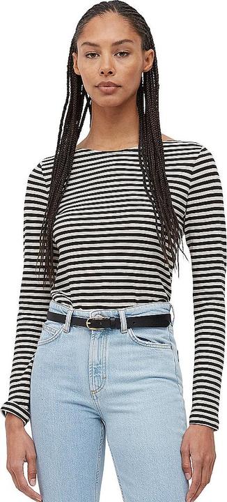 Actual product image Marc O'Polo long Sleeve T-Shirt Boat neck multi/black (L)