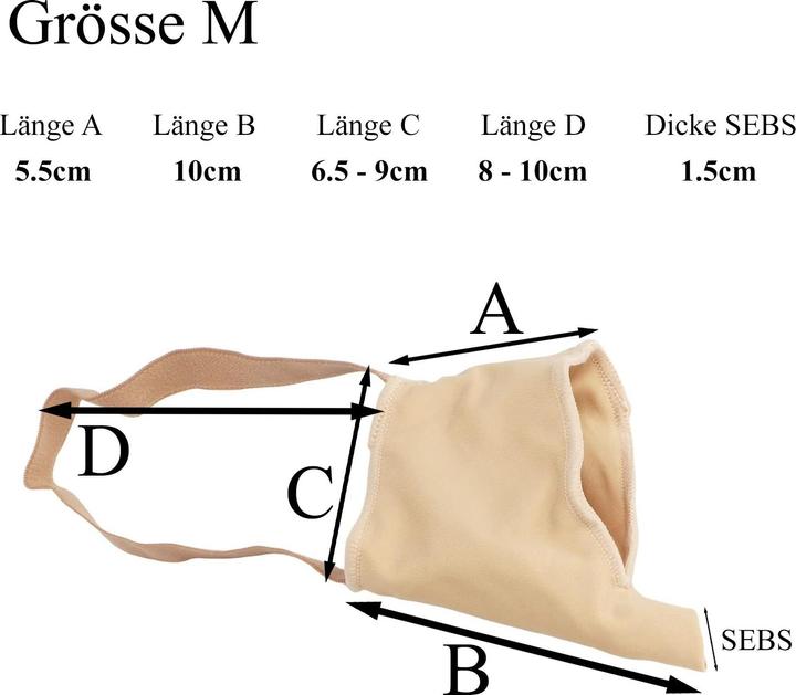 Produktbild Cbx Hallux Valgus Korrektur Bandage mit integriertem Silikon Pad 2 Stück - Grösse M (M)