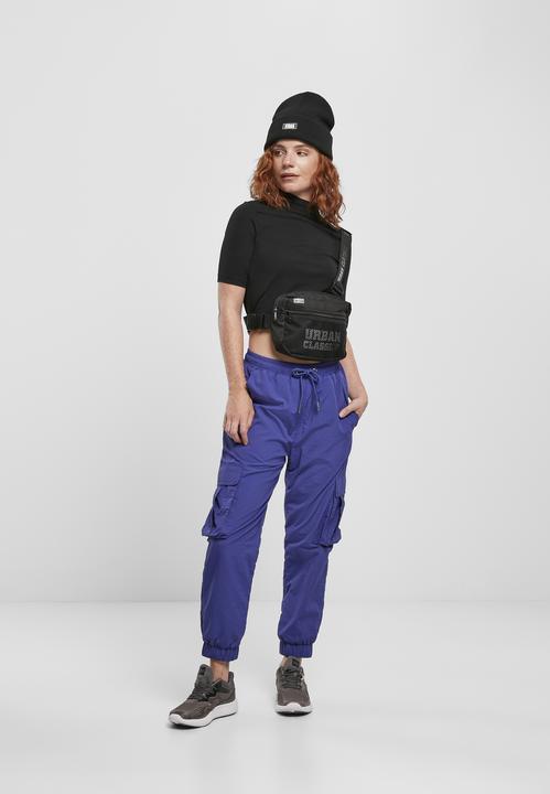 Actual product image Urban Classics Ladies High Waist Crinkle Nylon Cargo Pants (XS)