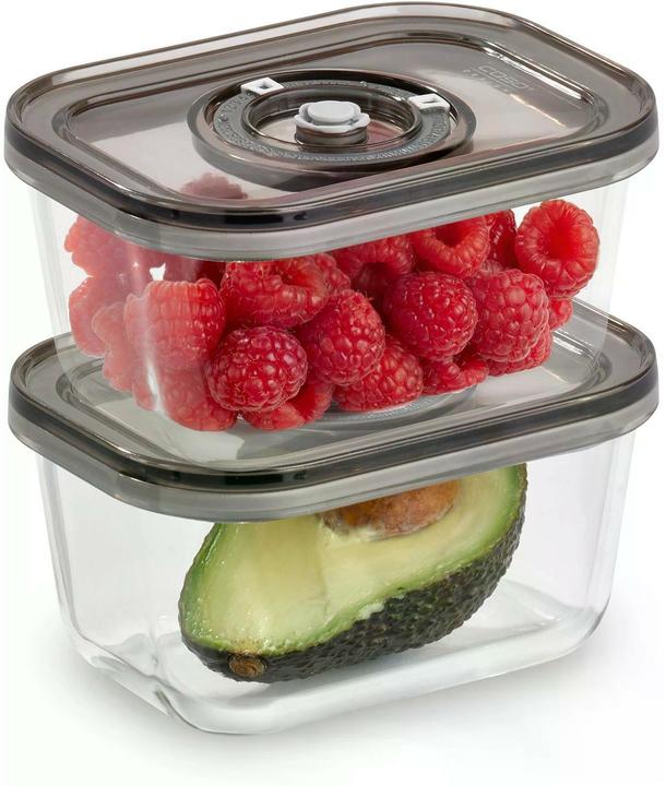 Immagine prodotto Caso VacuBoxx Eco-Duo S Contenitori sottovuoto in vetro con coperchio in plastica, 0,5 L, 2 pz. (1 l)