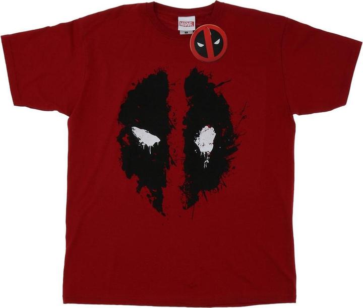 Actual product image Deadpool Mens Splat Face Cotton T-Shirt (XL)