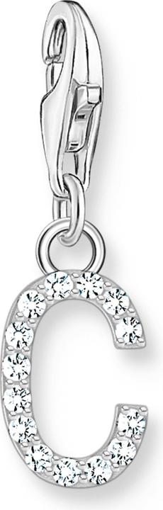 Produktbild Thomas Sabo Charm-Anhänger Buchstabe C mit Weissen Steinen Silber (925er Silber)