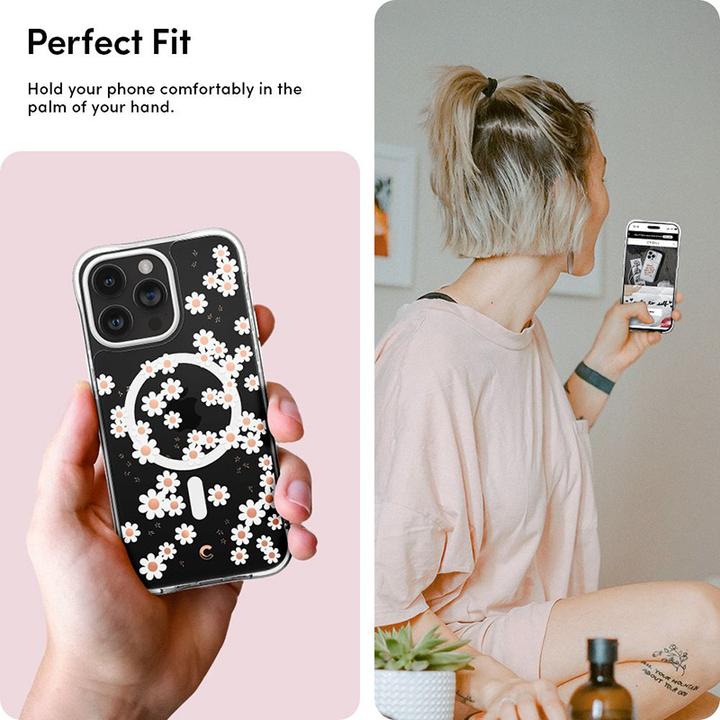 Actual product image Cyrill Cecile MAG iPhone 15 Pro 6.1" Magsafe white daisy ACS06759 (Apple iPhone 15 Pro)