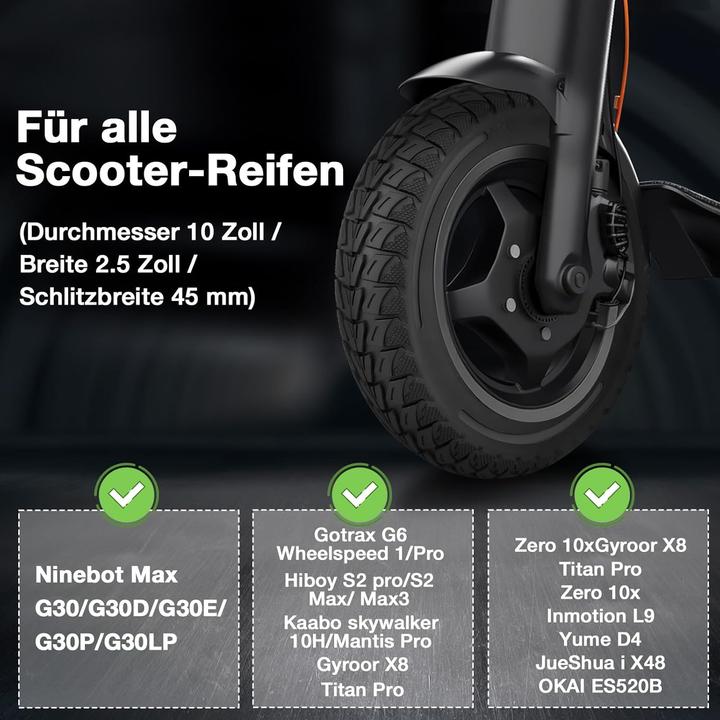 Immagine prodotto Yinuohua E-Scooter Vollgummireifen Set