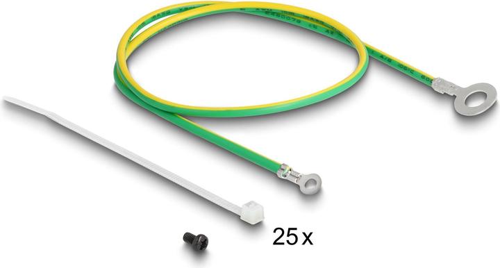 Image du produit Delock 48,30cm (19") Panneau de brassage Keystone 24 ports avec rail de décharge 1U en angle noir