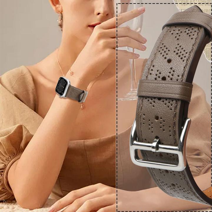 Actual product image Hurtel Strap Leather leather strap Apple Watch Ultra, SE, 9, 8, 7, 6, 5, 4, 3, 2, 1 (49, 45, 44, 42 mm) ban (Genuine leather)