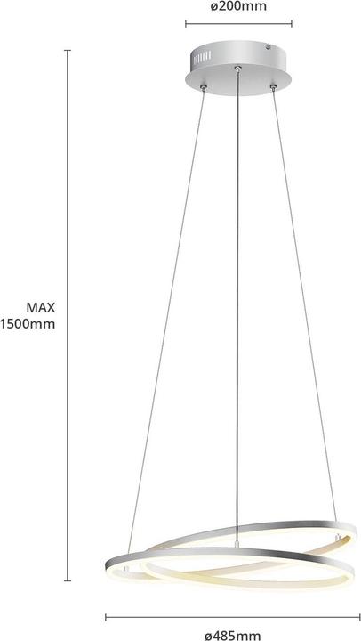 Image du produit Lindby Davian Lampe à suspendre Nickel (2300 lm)