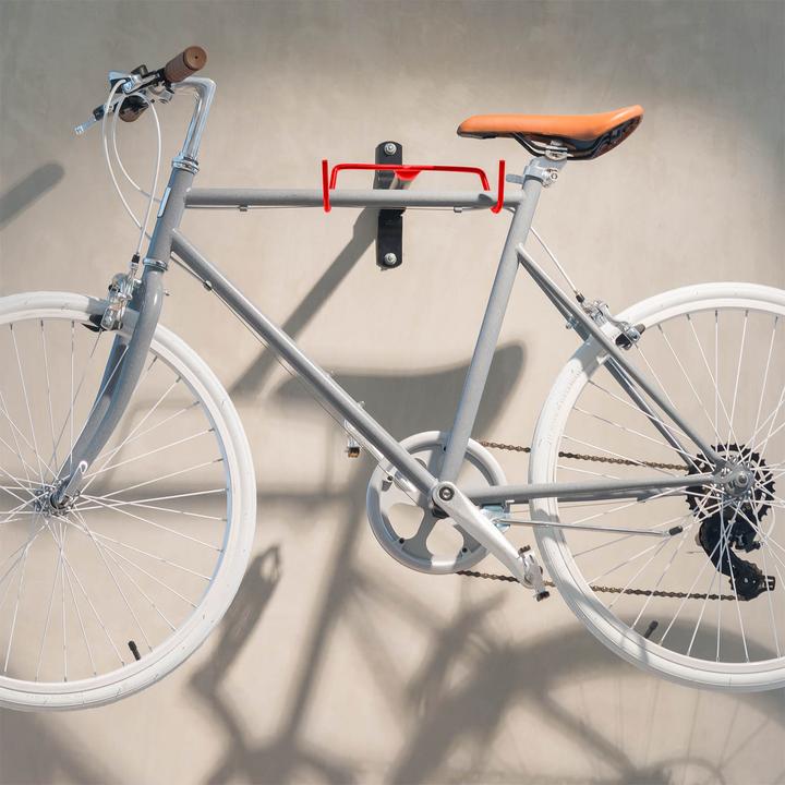 Actual product image Wiltec Wall Mounted Bike Hanger Set with 2 Foldable Brackets for Bicycles up to 30kg for Home Storage