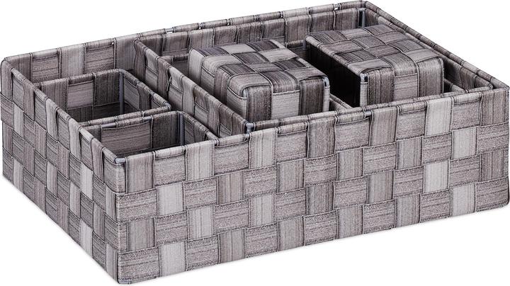 Actual product image Relaxdays 8pcs storage basket set (8 x, 35.5 x 26 x 10.5 cm)