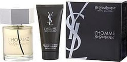 Actual product image Yves Saint Laurent Lhomme by for Men 2 Piece Gift Set 3.3oz EDT Spray 1.6oz (Manicure set)