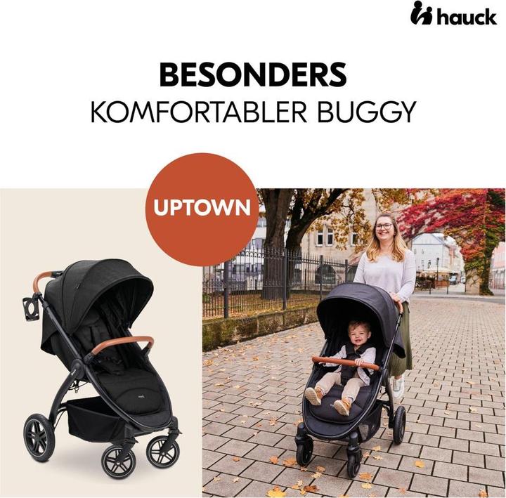 Actual product image Hauck Buggies & pushchairs Buggy & pushchair UpTown Black (with reclining function)