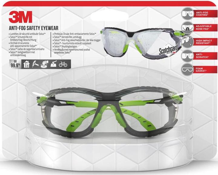Actual product image 3M Solus safety goggles