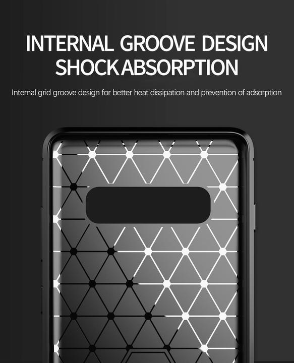 Image du produit Cadorabo TPU Ultra Slim carbon edelstahl Combi Cover (Samsung Galaxy S10)
