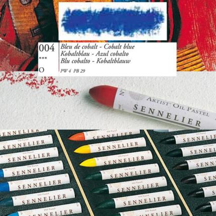 Actual product image Sennelier Oil Pastel Standard Size Bleu Cobalt 4 (Cobalt Blue)