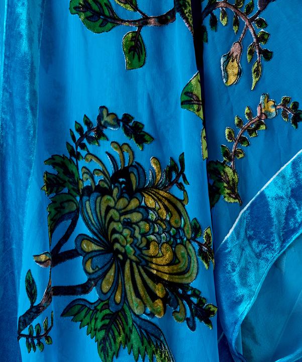 Actual product image Joe Browns Velvet Peacock Floral Fringed Kimono (One size)