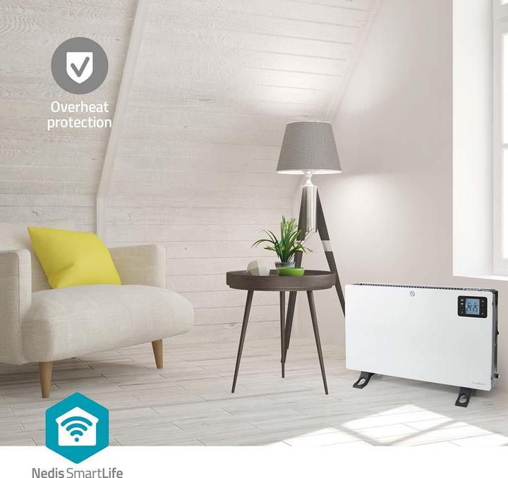 Produktbild Nedis SmartLife Convectorkachel - Wi-Fi - 2000 W - 3 Warmte Standen - LCD - 5 - 37 C - Instelbare thermost (2000 W)