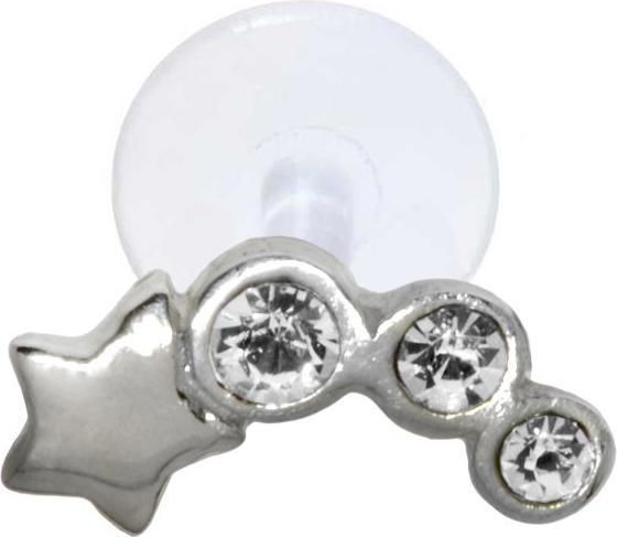 Actual product image Bijouteria Ear piercing (Silver 925, Bioplastic, Crystal)