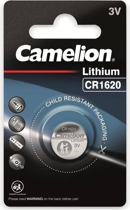 Actual product image Camelion Lithium button cell, CR1620 / DL1620 / 5009LC / E-CR1620 / 280-208, 3V - 1 piece (1 pcs., CR1620, 70 mAh)