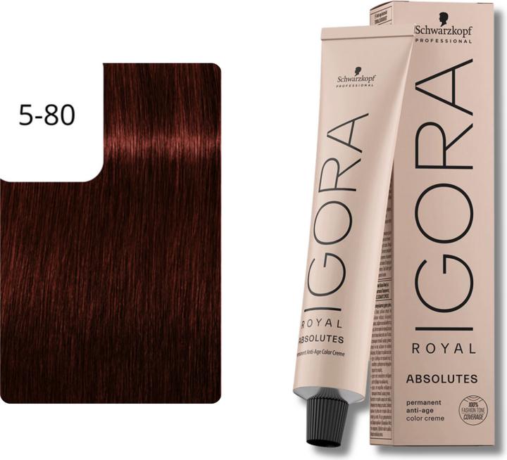 Produktbild Schwarzkopf Professional Igora Royal - 5-80 Hellbraun Rot Natur (Braun, Rot)